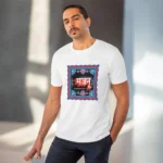 Men's PC Cotton Majanu Printed T Shirt (Color: White, Thread Count: 180GSM) - Image 6