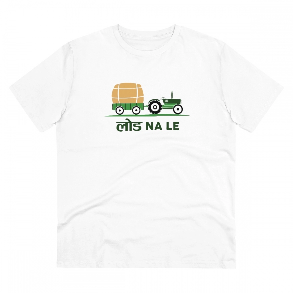52060868016_2c3a6a2e7a_o_d-1000x1000-1.webp Men's PC Cotton Load Na Lee Printed T Shirt (Color: White, Thread Count: 180GSM) - Image 1