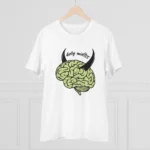 Men's PC Cotton Dirty Minddid Printed T Shirt (Color: White, Thread Count: 180GSM) - Image 3