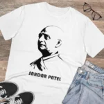 Men's PC Cotton Sardar Patel Printed T Shirt (Color: White, Thread Count: 180GSM) - Image 4