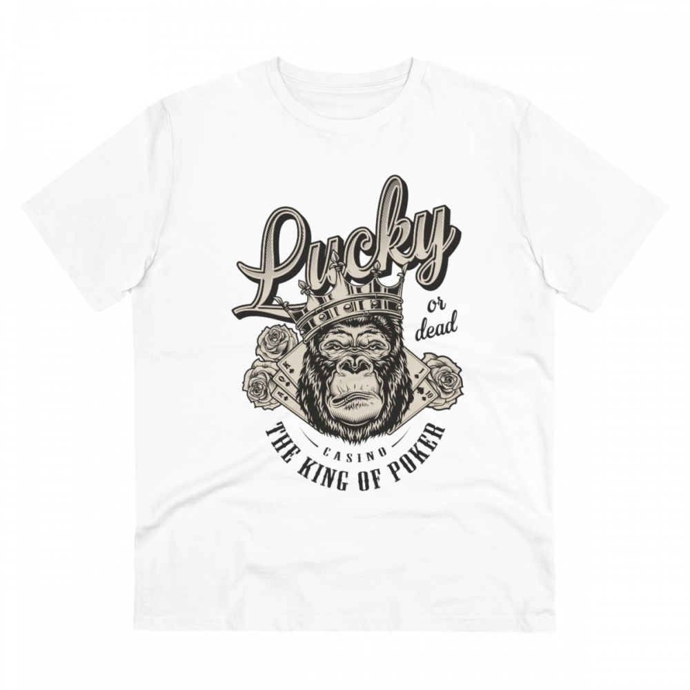 52060874618_1006cab587_o_d-1000x1000-1.webp Men's PC Cotton Gorila Desing Printed T Shirt (Color: White, Thread Count: 180GSM) - Image 1