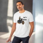 Men's PC Cotton Explore The Unseen Printed T Shirt (Color: White, Thread Count: 180GSM) - Image 6