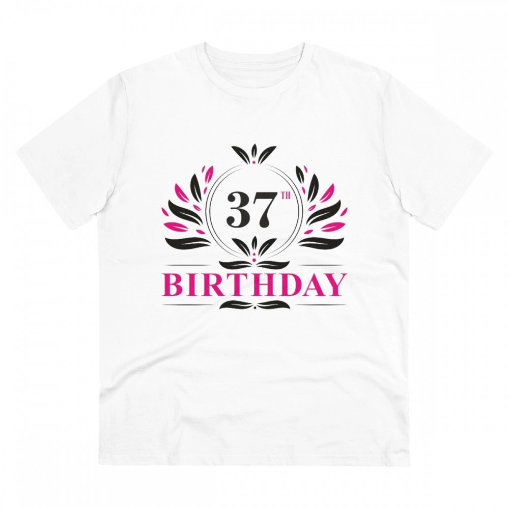 52060896696_5da3566d4f_o_d-1000x1000-1.webp Men's PC Cotton 37th Birthday Printed T Shirt (Color: White, Thread Count: 180GSM) - Image 1