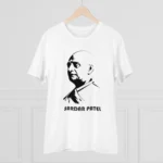 Men's PC Cotton Sardar Patel Printed T Shirt (Color: White, Thread Count: 180GSM) - Image 3