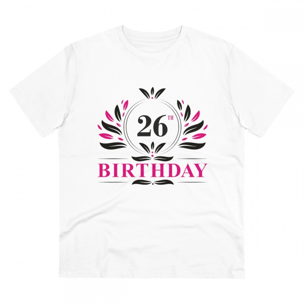 52060917688_5b85ca2ca9_o_d-1000x1000-1.webp Men's PC Cotton 26th Birthday Printed T Shirt (Color: White, Thread Count: 180GSM) - Image 1