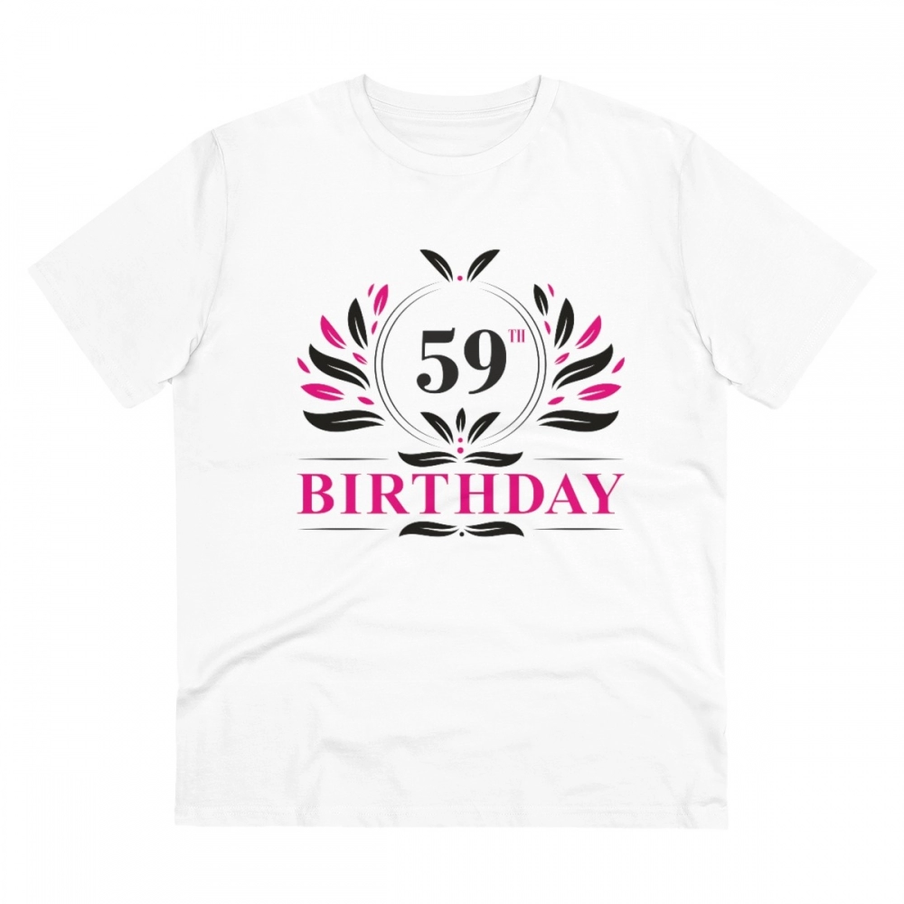 52060932758_272e39e568_o_d-1000x1000-1.webp Men's PC Cotton 59th Birthday Printed T Shirt (Color: White, Thread Count: 180GSM) - Image 1