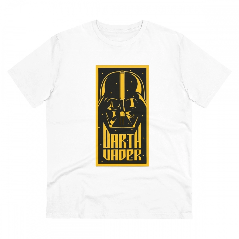 52061046049_5db2ce9b86_o_d-1000x1000-1.webp Men's PC Cotton Darth Vader Printed T Shirt (Color: White, Thread Count: 180GSM) - Image 1