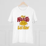 Men's PC Cotton Bhai Nasto Lai Aav Printed T Shirt (Color: White, Thread Count: 180GSM) - Image 3