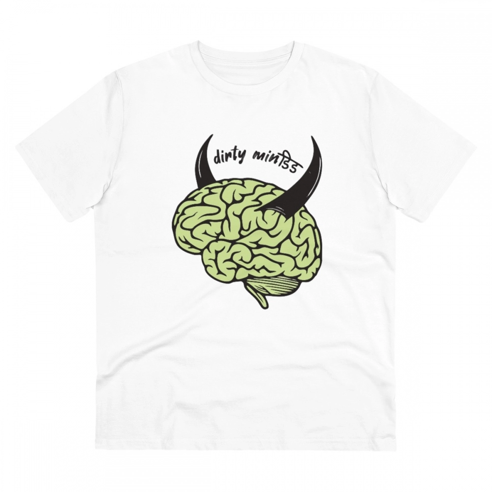 52061100339_e9f826fcf0_o_d-1000x1000-1.webp Men's PC Cotton Dirty Minddid Printed T Shirt (Color: White, Thread Count: 180GSM) - Image 1