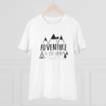 Men's PC Cotton Explore The Unseen Printed T Shirt (Color: White, Thread Count: 180GSM) - Image 3