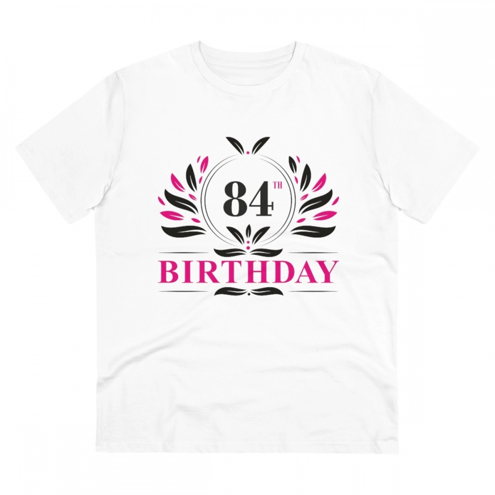 52061143969_9e419d828c_o_d-1000x1000-1.webp Men's PC Cotton 84th Birthday Printed T Shirt (Color: White, Thread Count: 180GSM) - Image 1