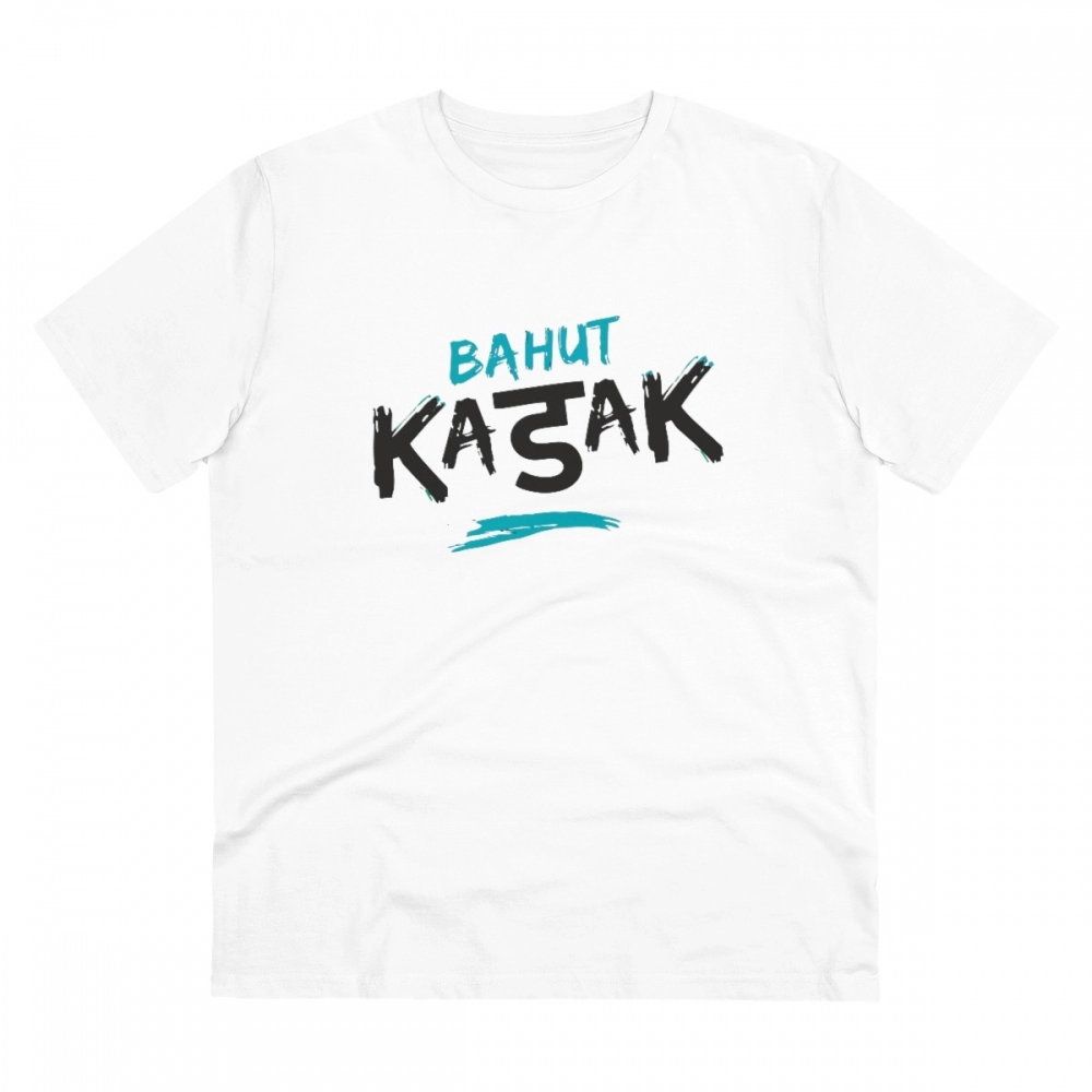52061343755_44bb95e7a2_o_d-1000x1000-1.webp Men's PC Cotton Bahot Kadak Printed T Shirt (Color: White, Thread Count: 180GSM) - Image 1