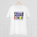 Men's PC Cotton Squed Ki Syneagy Printed T Shirt (Color: White, Thread Count: 180GSM) - Image 3