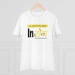 Men's PC Cotton U Drive Me In Sen Printed T Shirt (Color: White, Thread Count: 180GSM) - Image 3