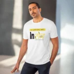 Men's PC Cotton U Drive Me In Sen Printed T Shirt (Color: White, Thread Count: 180GSM) - Image 6