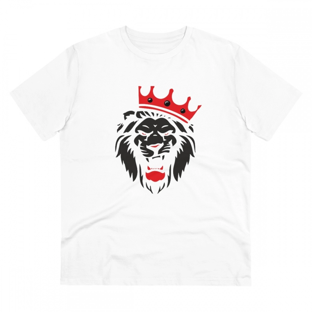 52061364880_10e65d05f6_o_d-1000x1000-1.webp Men's PC Cotton Lion Logo Printed T Shirt (Color: White, Thread Count: 180GSM) - Image 1