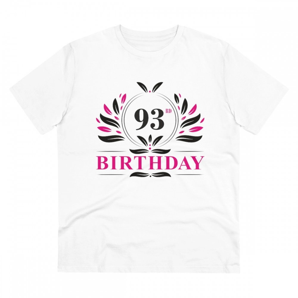 52061399130_f1b5d5bd2d_o_d-1000x1000-1.webp Men's PC Cotton 93rd Birthday Printed T Shirt (Color: White, Thread Count: 180GSM) - Image 1