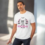 Men's PC Cotton 88th Birthday Printed T Shirt (Color: White, Thread Count: 180GSM) - Image 6