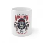 Ceramic Gorila Desing Printed Coffee Mug (Color: White, Capacity:330ml)
