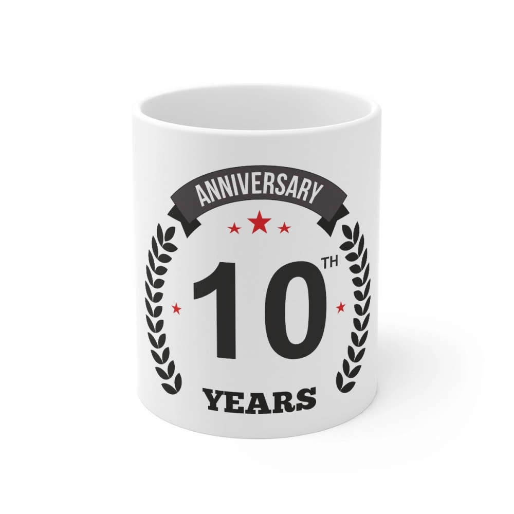 52164608763_12712bb1dd_o_d-1000x1000-1.webp Ceramic 10th Anniversary Printed Coffee Mug (Color: White, Capacity:330ml) - Image 1