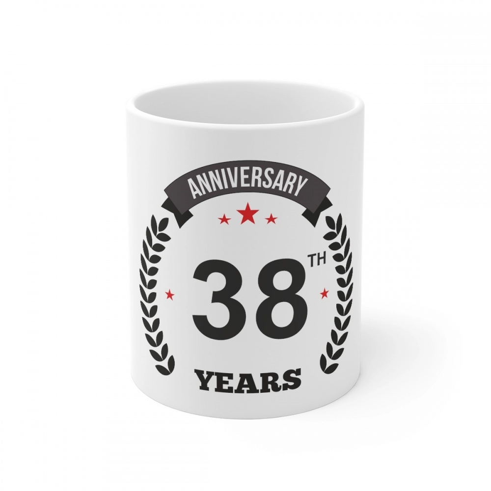 52164656138_51d1fb2cef_o_d-1000x1000-1.webp Ceramic 38th Anniversary Printed Coffee Mug (Color: White, Capacity:330ml) - Image 1