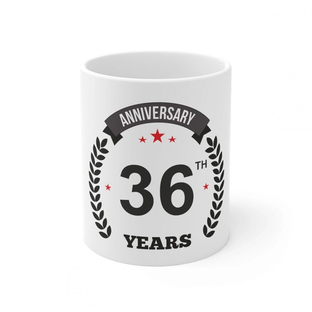 52164656428_bbdae0a4b8_o_d-1000x1000-1.webp Ceramic 36th Anniversary Printed Coffee Mug (Color: White, Capacity:330ml) - Image 1
