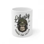 Ceramic Gorila Desing Printed Coffee Mug (Color: White, Capacity:330ml)