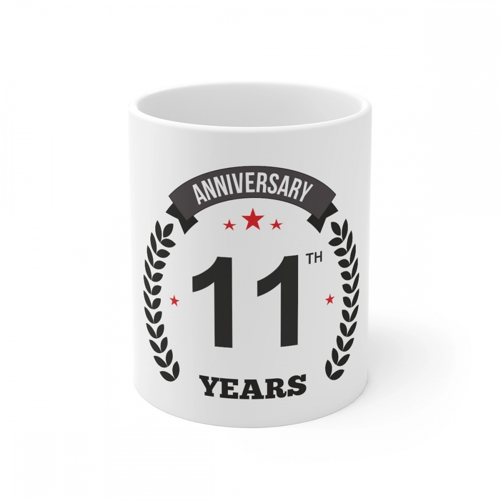 52165090785_8060511b7d_o_d-1000x1000-1.webp Ceramic 11th Anniversary Printed Coffee Mug (Color: White, Capacity:330ml) - Image 1
