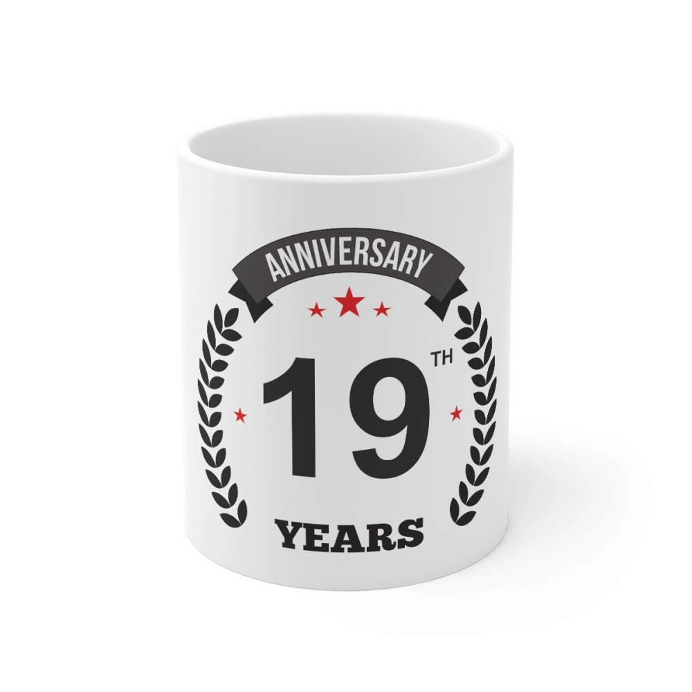 52165103470_1a7e15e988_o_d-1000x1000-1.webp Ceramic 19th Anniversary Printed Coffee Mug (Color: White, Capacity:330ml) - Image 1
