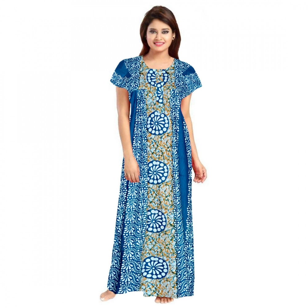 52360358457_d9f2f2141d_o_d-1000x1000-1.webp Women's Cotton Printed Maxi Nighty (Blue) - Image 1