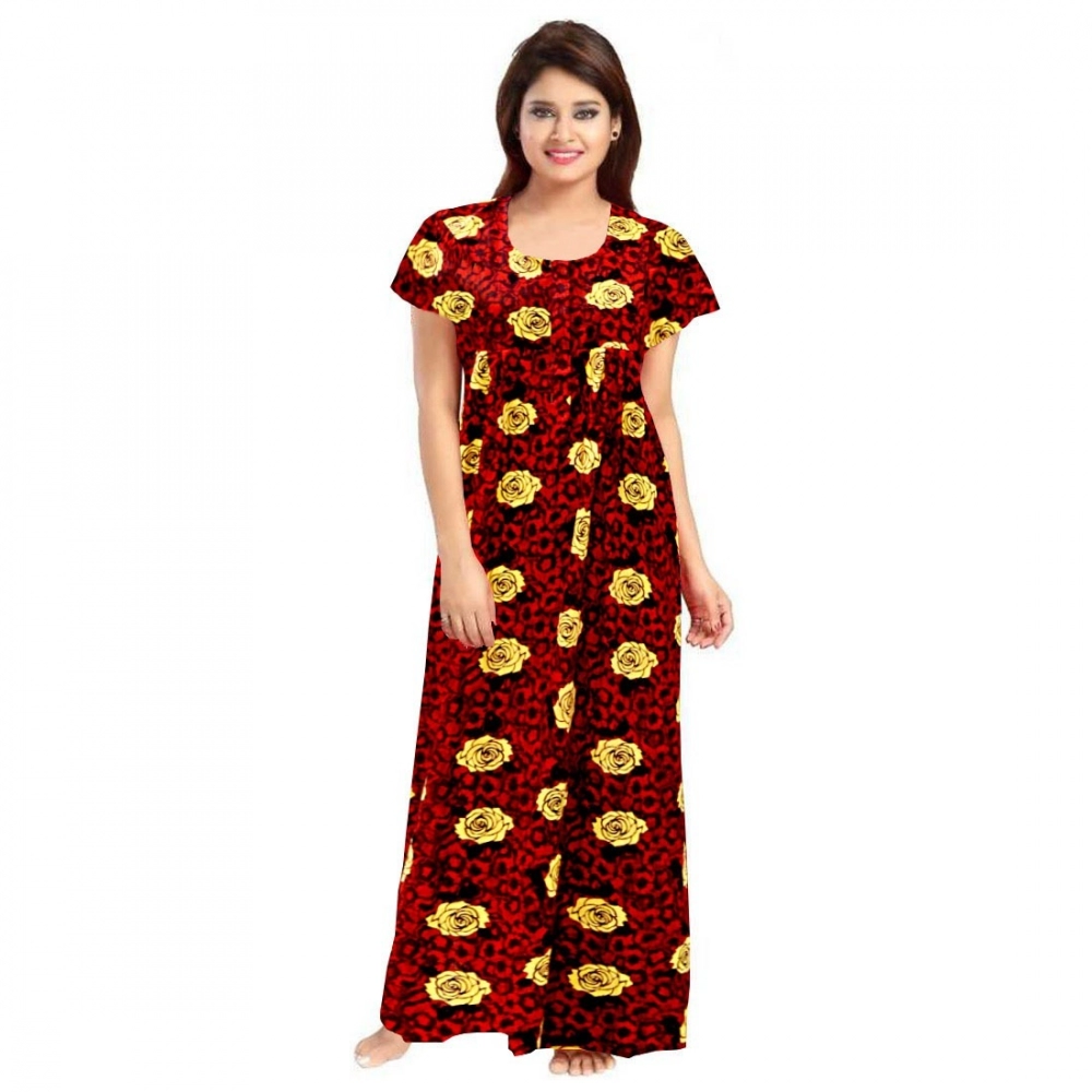 52361547278_5c9ee140ff_o_d-1000x1000-1.webp Women's Cotton Printed Maxi Nighty (Maroon) - Image 1