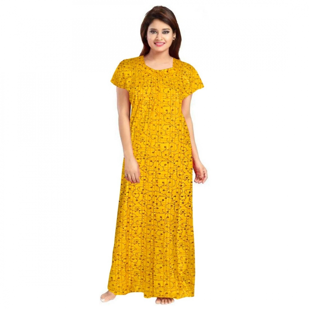 52361610304_5a27edbd0e_o_d-1000x1000-1.webp Women's Cotton Printed Maxi Nighty (Yellow) - Image 1