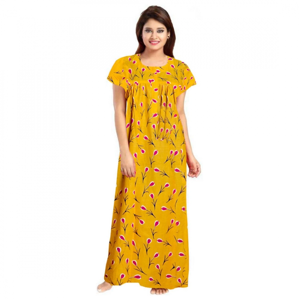 52361721770_d6c332af7b_o_d-1000x1000-1.webp Women's Cotton Printed Maxi Nighty (Yellow) - Image 1