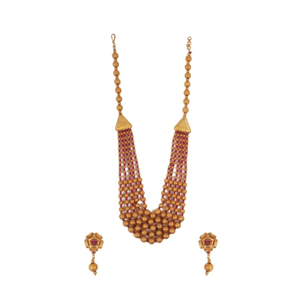 52368789568_ec7fd3543d_o_d-1000x1000-1.webp Women's Ethnic Five Layer Brass Mala With Crystal For Women And Girls (Red, Free Size) - Image 1