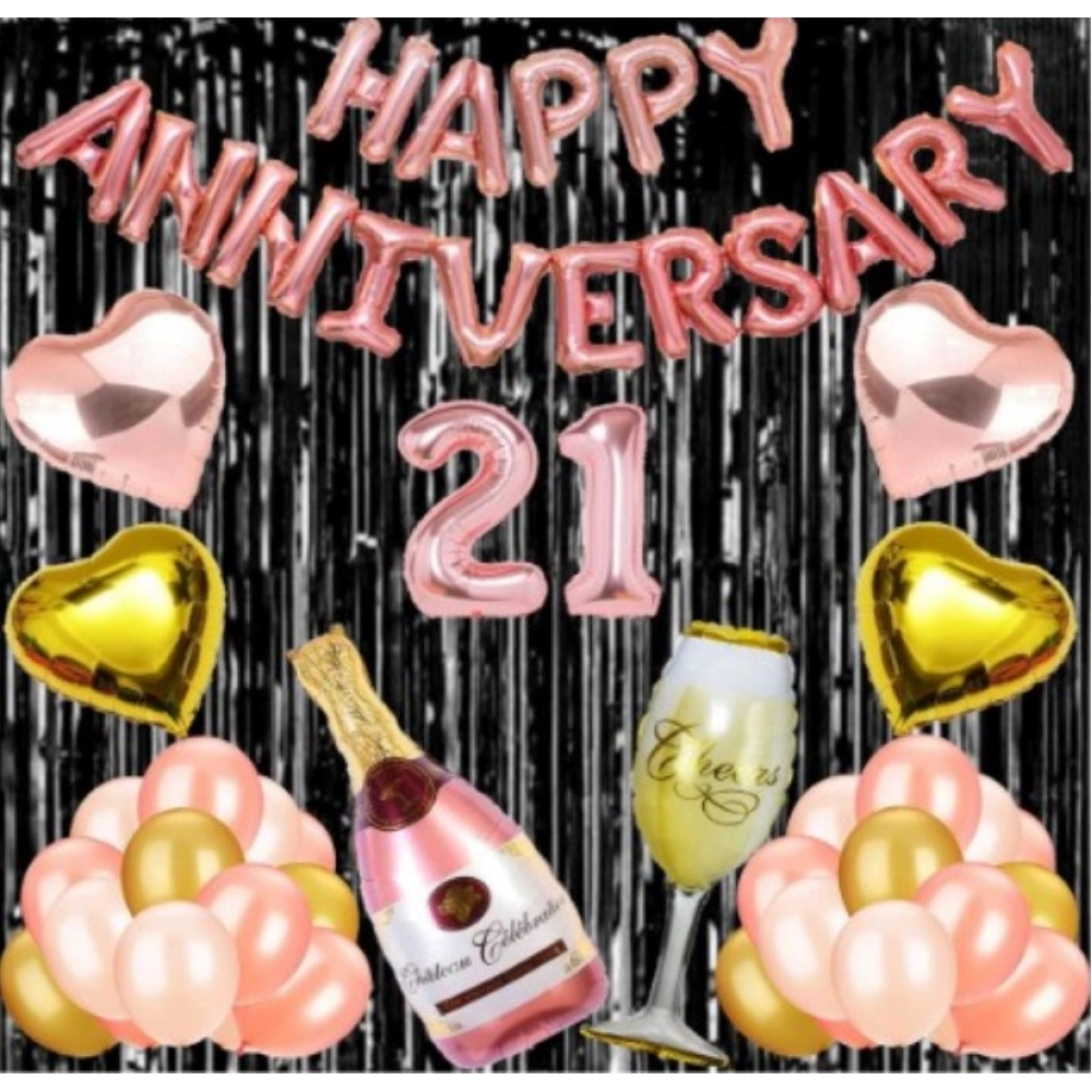 52582646796_424f689ae5_o_d-1000x1000-1.webp 21St Anniversary Rose Gold Foil Balloons With Happy Decoration Items Set (Rose Gold) - Image 1