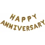 Happy Anniversary Alphabet Foil Balloon Combo With Bottle And Cheersglass Balloons (Multicolor) - Image 3