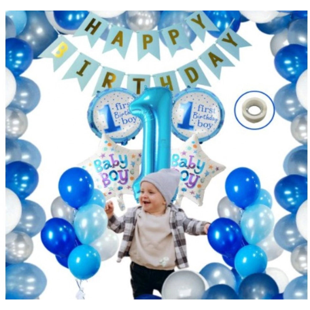 52583162188_cd197f0048_o_d-1000x1000-1.webp 1St Birthday Baby Boytheme Decorations Kit Combo (Blue) - Image 1