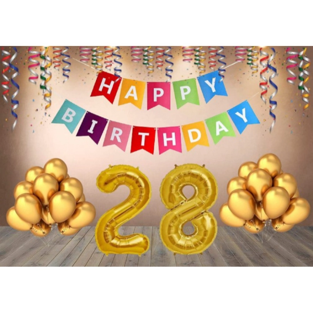52583173488_bb6a92699e_o_d-1000x1000-1.webp 28Th Happy Birthday Decoration Combo With Multi Color Banner (Golden) - Image 1