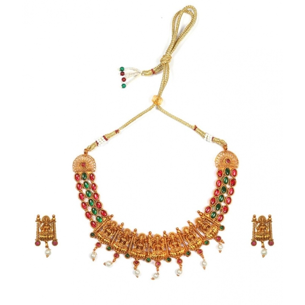 52847967269_f92d3256a6_o_d-1000x1000-1.webp Women's Temple Necklace and Earrings Set in Gold Plating (Multi Color, Free Size) - Image 1