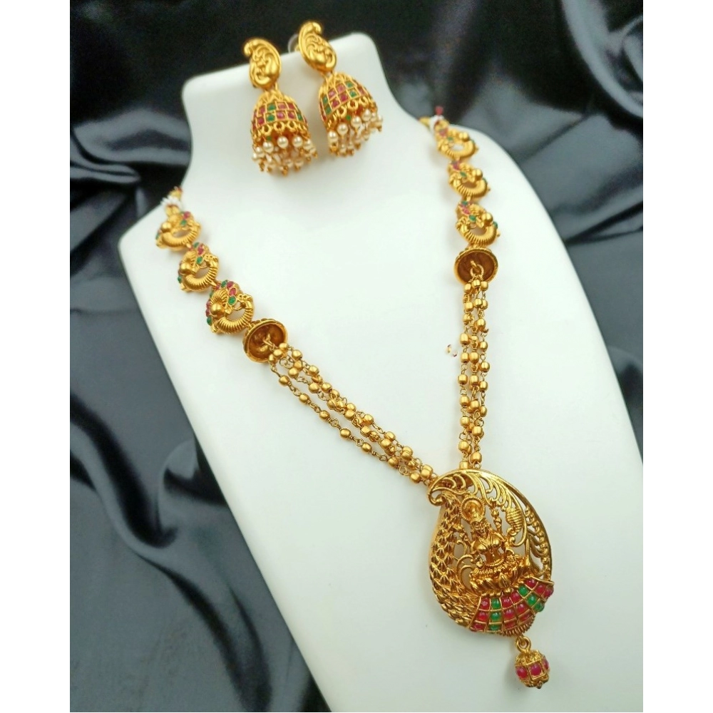 52848236243_4830408fa9_o_d-1000x1000-1.webp Women's Traditional Temple Necklace and Earrings Set in Gold (Multi Color, Free Size) - Image 1