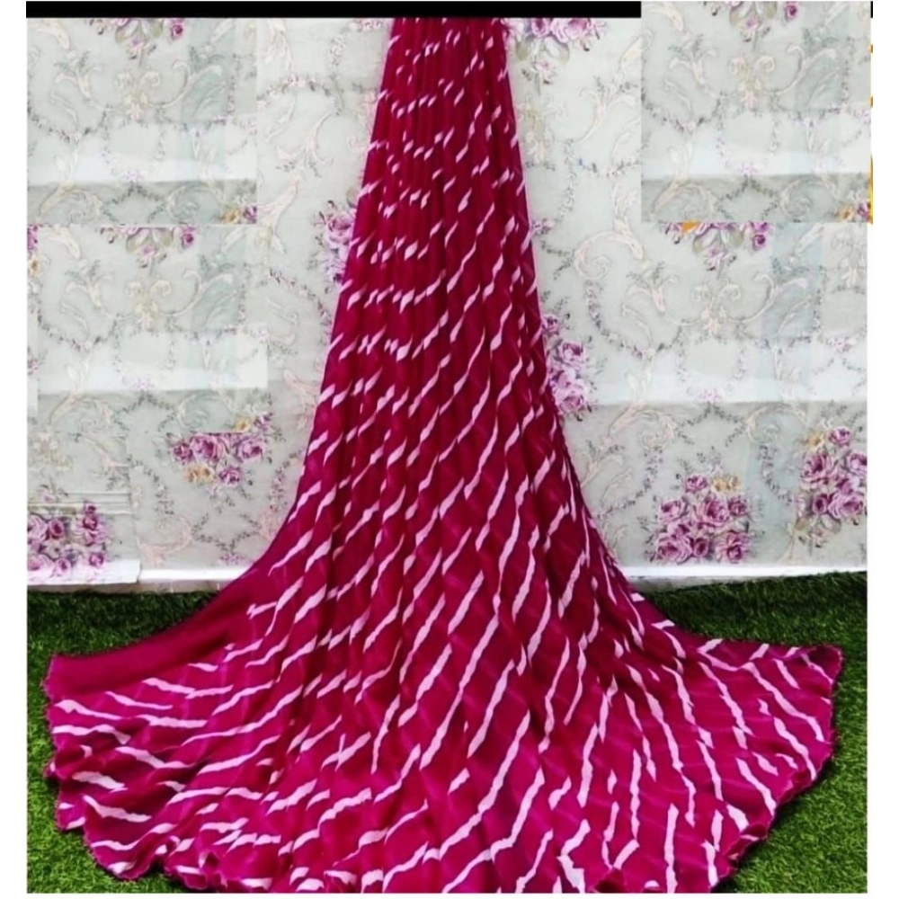 53312265087_ac9f4dfdc8_o_d-1000x1000-1.webp Women's Georgette Printed Saree With Unstitched Blouse (Pink) - Image 1
