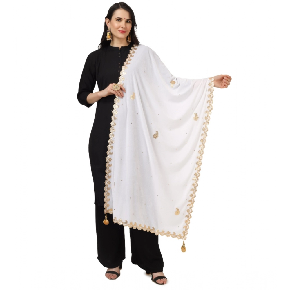 53510448404_be1f31be2a_o_d-1000x1000-1.webp Women's Velvet Gotta Patti Dupatta (White, Length: 2.25 to 2.50 Mtr) - Image 1