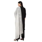 Women's Cotton Embroidered Dupatta (White, Length: 2.25 to 2.50 Mtr) - Image 3
