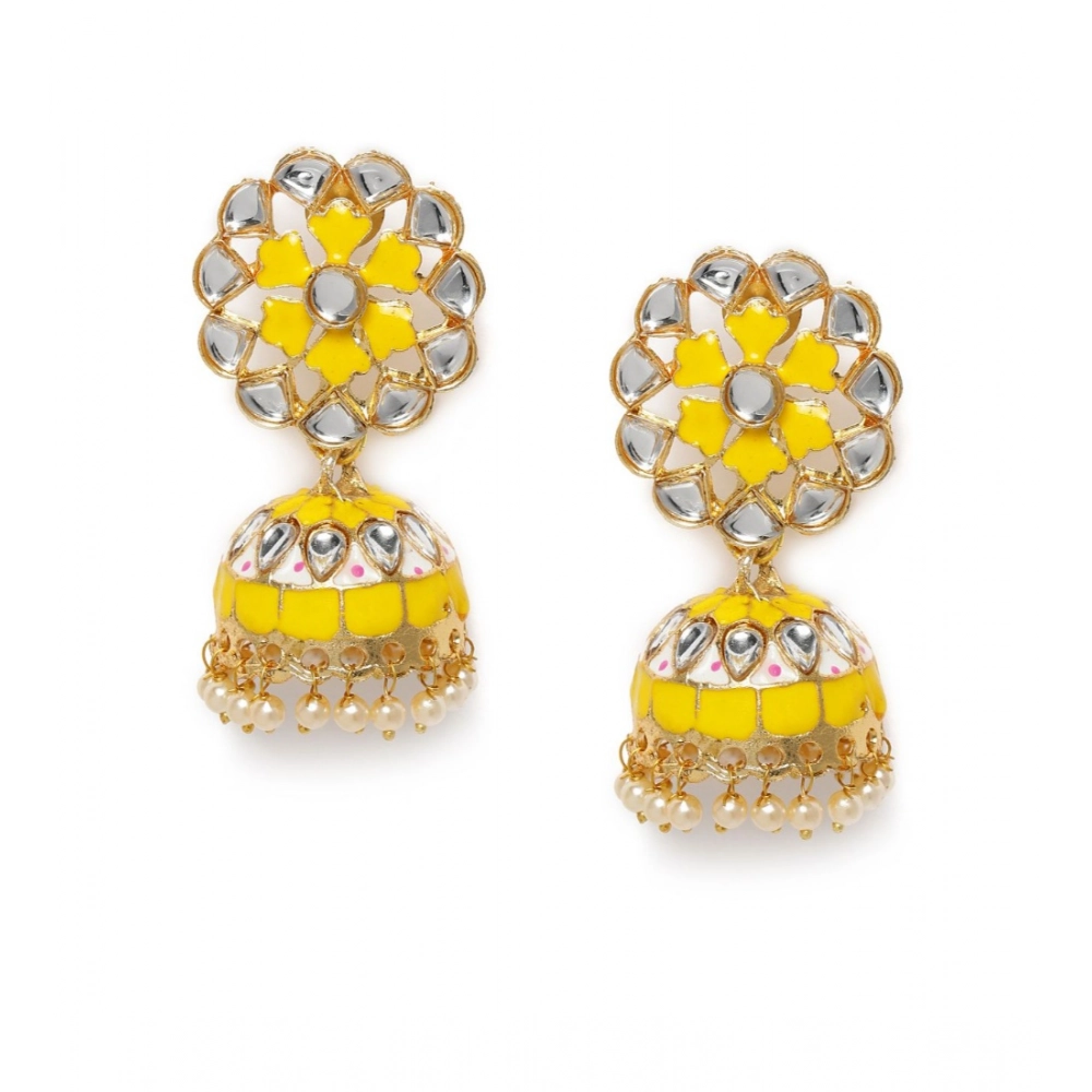 53534123106_ced2bfb1ff_o_d-1000x1000-1.webp Women's Rose Gold Plated Alloy Earrings (Yellow) - Image 1