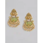 Women's Rose Gold Plated Alloy Earrings (Gold) - Image 2
