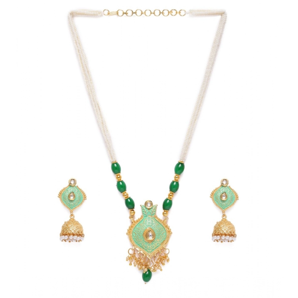 53534459444_a4f7888e1c_o_d-1000x1000-1.webp Women's Rose Gold Plated Alloy Necklace & Earings Set (Green) - Image 1
