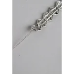 Women's Rose Gold Plated Alloy Choker (Silver & Black) - Image 4