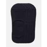 5 Pairs Unisex Casual Cotton Blended Solid No-show Socks (Black)