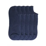 5 Pairs Unisex Casual Cotton Blended Solid Ankle length Socks (Navy)