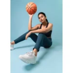 Women's Polyster Solid Sport Leggings (Blue) - Image 2